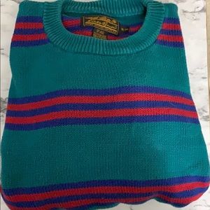 eddie bauer striped vintage knitted sweater